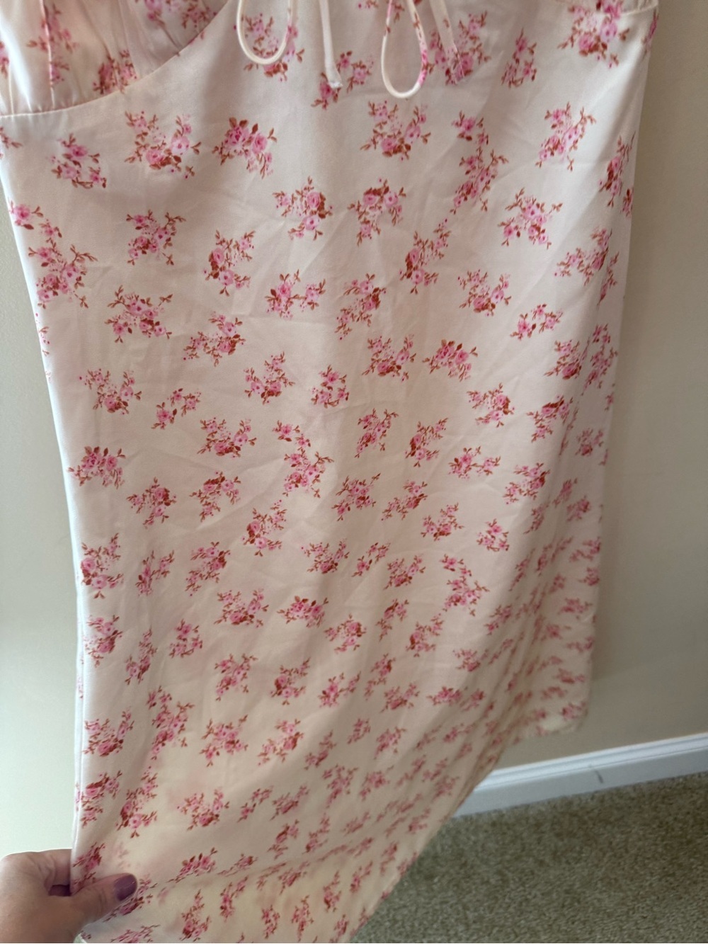 Monteau lingerie style slip floral cottagecore Dress size M - Picture 4 of 5